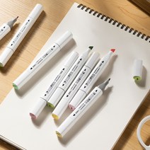 델리 사각라운드 드로잉 트윈 마카펜 36색, 단품, 단품