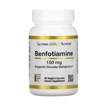 캘리포니아골드 뉴트리션 Benfotiamine 벤포티아민 실리카 150mg 30정 90정, 2통(5%할인)