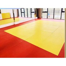 태권도 매트 유도 레슬링 주짓수 격투기 합기도 구르기, 빨간색 (100x200)