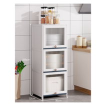 주방 선반 캐비닛 그릇장 찬장 수납장 음식 정리 사이드 보드 보관 박스 조미료 컨테이너 룸 뷔페 레인지 요리, 03=3단수납장