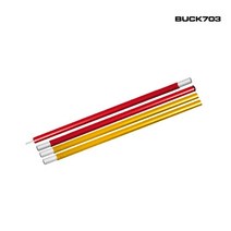 BUCK703 알루미늄 타프폴대 레드 블랙 33파이 2800mm 1P, 단품