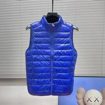 초경량 다운 조끼 남성 민소매 울트라 라이트 다운 조끼 슬림 자켓 남성 경량 방풍 따뜻한 조끼 휴대용
