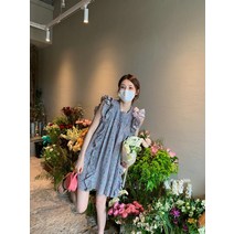 휴가룩 한여름 꿈 리틀 플라잉 슬리브 귀여운 러브 플로랄 드레스 2023 봄 여름 미니스커트 캐주얼올매치
