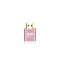 HDMI 호환 가상 Displayport 댑터 지원 DDC 더미로드 플러그 에뮬레이터 1080P 4K 비디오 카드 잠금 스크린, 05 UHD-Pink_01 Standard