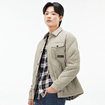 체이스플러스 남성 가볍고 모던한 다이아퀼팅 셔츠형 자켓-AFRK1102C