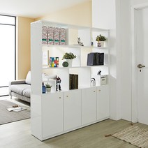 나무뜰 피칸 1500 수납 파티션 책장 BCF004C, 블랙