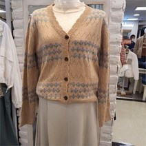 트렌드컬렉션 NC08 물결 꽃라인 가디건 TRCK21T42