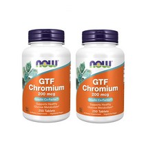 나우푸드 GTF 크롬 200mcg 250정 2팩 Now Foods GTF Chromium, 1개