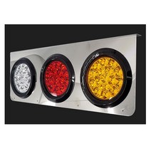 대성부품/12V/24V/사각 LED테일램프/데루등/후미등/C-007/원형데루등/브레이크등/화물차/대형트럭/개조용/리어램프/특장차/탑차/윙바디/셋트/세트/후진등/3구/렉카/스텐, 스텐24V C-007 운전석