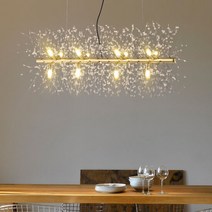 버스커 12등 펜던트 LED 식탁등 크리스탈 눈꽃 인테리어 조명, 단품