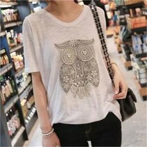 오노마 오노마 ONM S9533/자수부엉이 패치 반팔티/여름반팔티/면반팔티 (7984794)