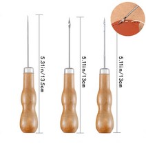 미싱 부자재 미싱부품 diy 손 재봉틀 가죽 바느질 awl 키트 잠금 스티칭 핸드 바늘, 3pcs 도구