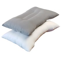 경추베개 일자목베개 거북목베개 마이크로 극세사 진드기방지커버 경추목베개, 그레이 1+1