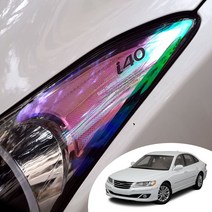 어른킹 더럭셔리 그랜져 헤드라이트 사이드 리플렉터 카멜레온 포인트 컬러 필름 로고 데칼 스티커, 더럭셔리 그랜져 -노멀 옐로우(로고타입)