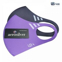 UBA 기능성원단 에어로 실버 국내산 패션 마스크일반 특수 먼지 안전 호흡 용품 건강 차단 보호 휴대, 그레이:L