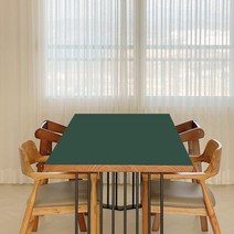 쾌청 양면 가죽 식탁보 방수 캠핑 테이블보 4인 6인용, 90x180, 블랙/그린