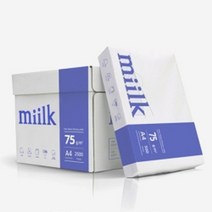 [∂LL7] 한국제지 밀크 복사 용지 A4 75g 1박스 2500매 A4지 복사지 용품 종이 일반 사무_h§eEA, §본상품§e
