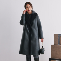 [이헌영] 빅카라 포인트 양면 무스탕 21DT1009H1 블랙