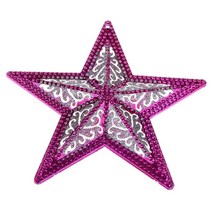 3D 스타 크리스마스 쇼케이스 천장 매달려 장식 15cm 아니 로프, 로즈 레드