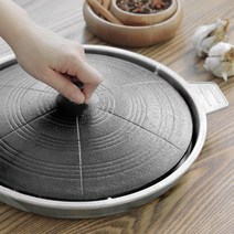 솥뚜껑 삼겹살 고기 구이 그릴 판 30cm, 무쇠 가마솥 고기구이판 - 지름 30cm