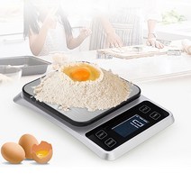 방수형 USB 디지털 주방 전자저울 5kg 0.1g 고정밀도 저울 전자저울10kg 1g, 포함하지 않음, AH-10kg 1g