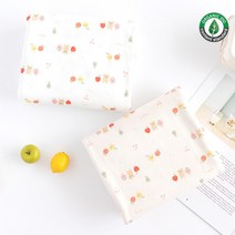 대폭 오가닉 양면 다이마루 푸푸베어 2컬러, 크림아이보리