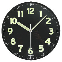 컨벡스라운드 저소음 야광벽시계 290mm, 혼합색상