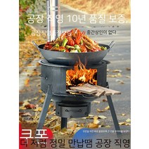 농촌 부뚜막 장작구이 야외 난방 화로 선철 휴대용 무연 화목 난로 캠핑 주물 연통 펠렛 펠릿 불멍 소각로 장작 가정용 화덕, 25. 도톰한 그레이 케이스 포함