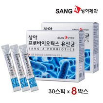 상아제약 LGG유산균 3세대 프로바이오틱스 유산균 분말 스틱 김치유산균 우유유산균 포스트 신 바이오틱스 프락토올리고당 온가족 유아 성인 어린이유산균 프리바이오틱스 루테리유산균, 8박스, 30스틱