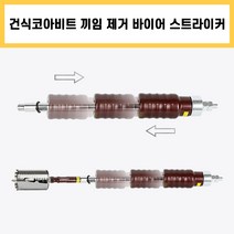 건식 코아 드릴 비트 끼임 제거 파워 펀치 뭉치 타격 바이어 스트라이커, 1개