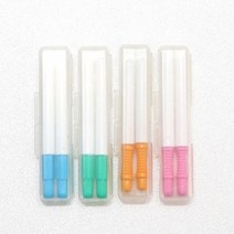 휴대용 파스텔 치간칫솔 1개 M S SS SSS 어린이 어금니 교정 치실 사용법, M(파랑)