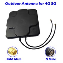 중계기4G 실외 안테나 MIMO 고 이득 공중 방향 외부 RG58 케이블 3G 라우터 셀룰러 부스터 익스텐더 신호, 02 N Male