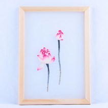 초보자 프랑스 자수 diy 세트 동양 풍경화 패키지 전통 핸드 메이드 혼놀, 하운지[소재백+원목테+면실 50%더 보내기] + 1개