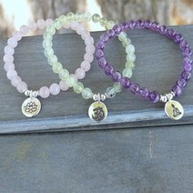 자수정팔찌 탄생석 원석 팔찌 요가 팔찌