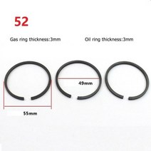실린더 공기 압축기 피스톤 링 42/47/48/51/52/65mm 3 피스 신뢰성 우수, CHINA, 52mm