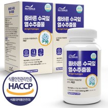 올바른 국내산 수국잎 열수 추출물 500mg 60정 하이드란제놀, 4개