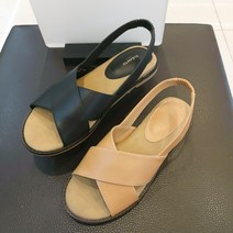 엘칸토 lcww34u326 천연소가죽 1cm 단화 쿠션 밴드샌들