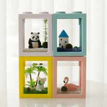 아트박스/세남자바스켓 미니블럭어항 마리모 DIY 세트, 인디핑크