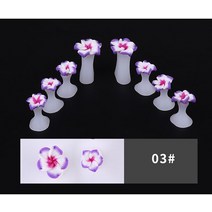 8pcs 네일 젤 폴란드어 손가락 발가락 분리기 부드러운 실리콘 꽃 작은 데이지 매니큐어 페디큐어 분배기 양식 홀더 발가락 분리기, 자주색