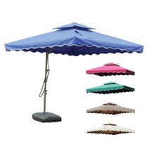 특대형 사각 폴딩파라솔 야외 카페 정원 홀딩파라솔, 초록원숭이 사각폴딩파라솔_그린