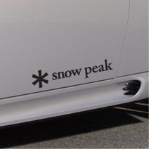 캠핑카 스노우픽 Snow Peak 차량스티커 차스티커 바이크스티커 첫차꾸미기 데칼시트, 1개, 레드 대형