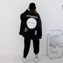 애플망고샵 기모 겨울 동그라미 빅사이즈 오버핏 롱박스티