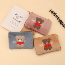 온수찜질기 충전식 전기 온열 찜질기 복대 손찜질 1+1, 더블핸드 테디베어 색상 랜덤