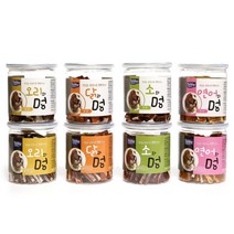 테비 멍 시리즈 통간식 190g 연어 오리 소고기 닭고기 슬라이스 4종 큐브 4종 / 사사미 간식 / 강아지 간식, 오리와 멍 큐브