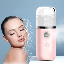 keka 나노 미스트기 미니 수분공급기기 핸디형 휴대용 USB 40ml, 핑크