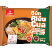 베트남식품 쌀국수 bun rieu cua 비폰 쌀국수(크랩스프) VIFON 30 GOI, 1개