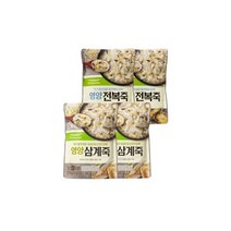 풀무원 한끼식사 영양죽 2종[삼계죽(2봉)+전복죽(2봉)] (총4봉 1봉당 1~2인분)) 식사대용 바쁜아침 아이죽 정성담아 엄마손맛 영양식 간편죽, 21개