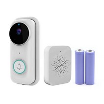 스마트 인터폰 Tuya wifi 무선 초인종 야간 투시경 비디오 인터폰 양방향 2.4ghz 오디오 보안 초, 배터리 없음