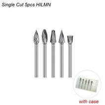 정밀 밀링 커터 가공 m Univerial Shank 금속 드로잉 텅스텐 카바이드 버 로타리 파일 CNC 조각 연마 도구 Alunimum Carving, 08 Carbide Burr Set H