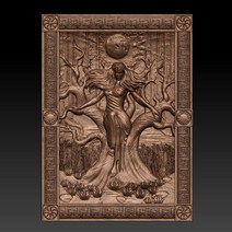 3d 모델 stl file mara from germanic and slavic myths panel for cnc 라우터 조각 지원 zbrush artcam aspire, sp237-0476